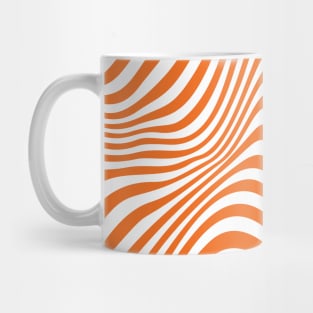 Orange Liquid Marble 70s Retro Op Art Mug